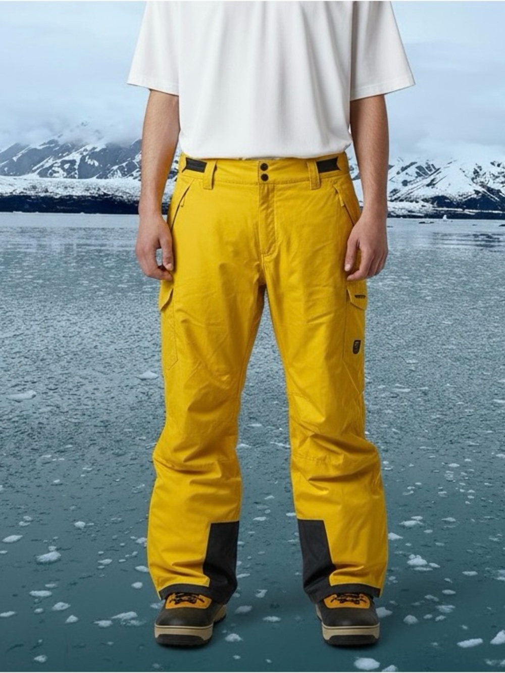 NEW Ski Snowboard Winter Pants Waterproof Mens Size 3XL 48-50W Tall 34L Yellow